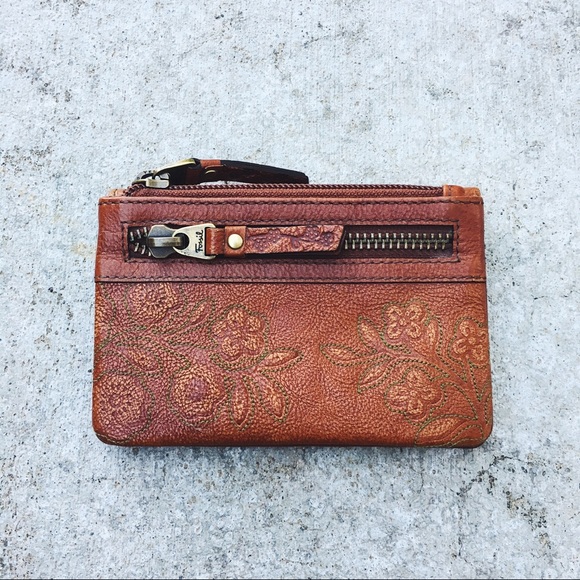 Fossil Handbags - Fossil Leather Floral Embossed Wallet
